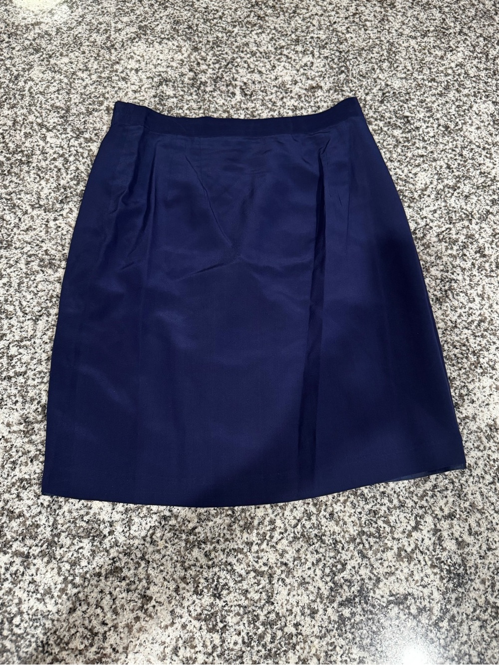 Blue Silk Stephanie Andrews Skirt 8 Petite
